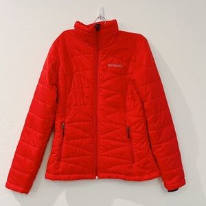 Columbia women's insulated  omni shield advanced repellency jacket: RED